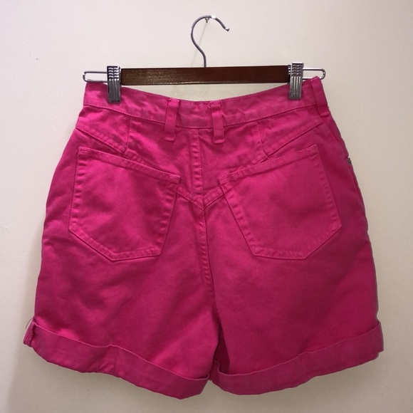 Vintage High Rise Pink Jean Shorts - Picture 6 of 10